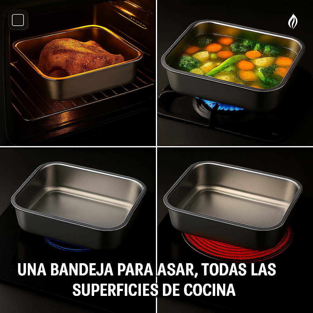 Bandeja de Acero Inoxidable 304 con Tapa Hermética (2.1 L) | ¡70% DE DESCUENTO!