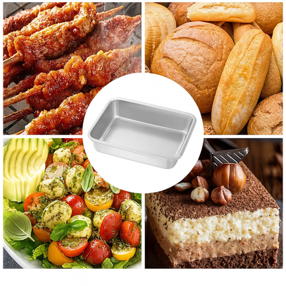 Bandeja de Acero Inoxidable 304 con Tapa Hermética (2.1 L – 25.5 × 19.7 × 5.7 cm) | ¡70% DE DESCUENTO!