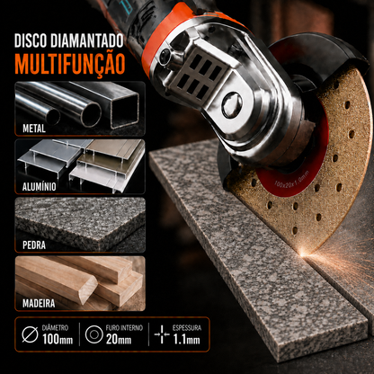 🔥 DISCO DIAMANTADO MULTIFUNCIÓN PREMIUM PARA CORTE Y DESBASTE