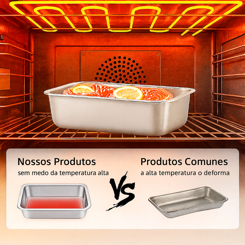 Recipiente de Aço Inoxidável 304 – Conserva o frescor por até 1 mês | 70% DE DESCONTO!