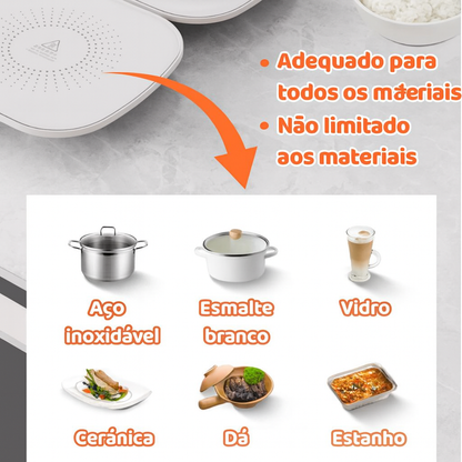 Aquecedor de Alimentos Premium 3 em 1 – Aquece, Descongela e Mantém os Sabores Sempre Quentes