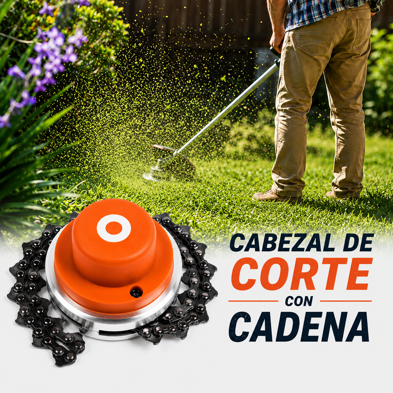 70% DE DESCUENTO | Cabezal De Corte De Acero Con Cadena – Corte Limpio, Durabilidad Y Seguridad Total