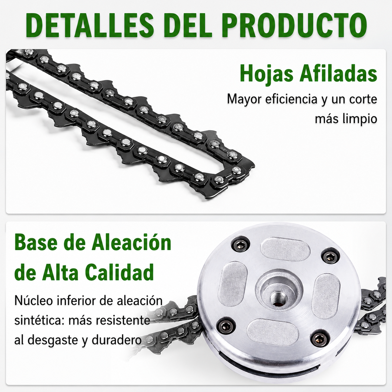 70% DE DESCUENTO | Cabezal De Corte De Acero Con Cadena – Corte Limpio, Durabilidad Y Seguridad Total