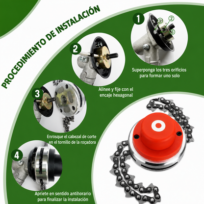 70% DE DESCUENTO | Cabezal De Corte De Acero Con Cadena – Corte Limpio, Durabilidad Y Seguridad Total
