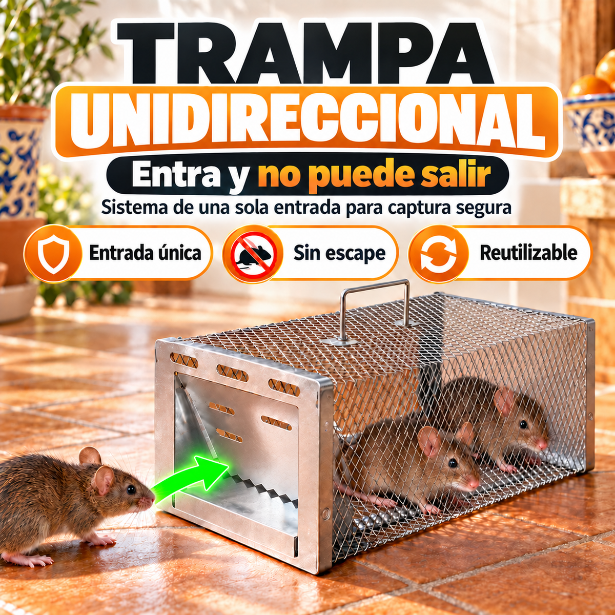 BestSeller™ - Jaula Trampa Humanitaria para Ratas, Ratones y Ardillas Vivas