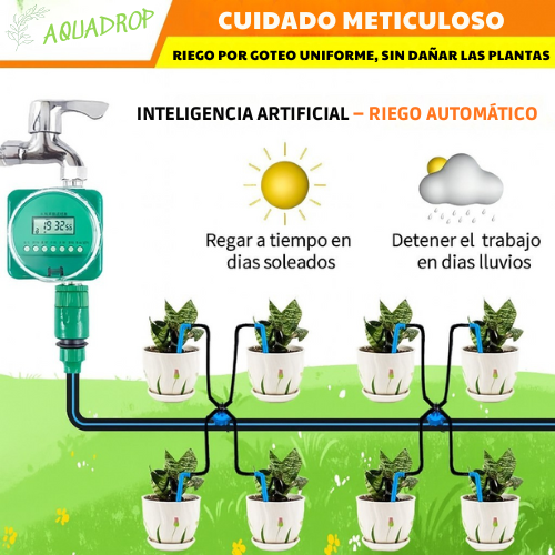 Sistema de Riego por Goteo Automático 4 en 1 – Descuento del 70%