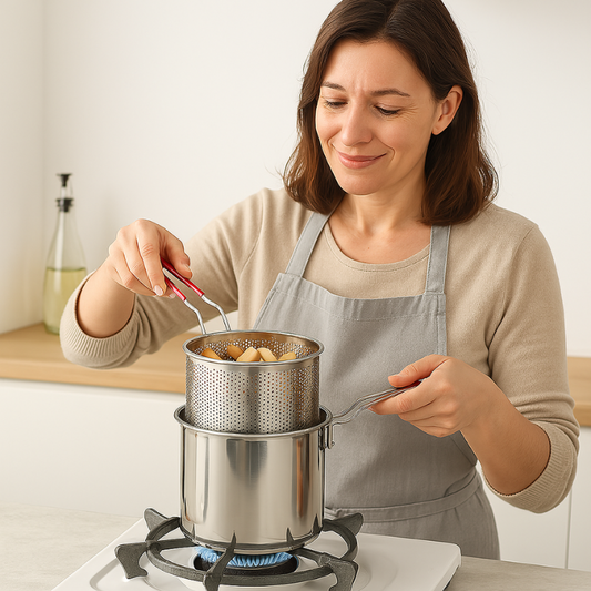 🇪🇸 Olla freidora multifuncional 1.2L de acero 304 alemán