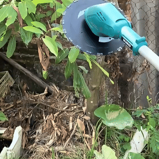 Lâmina de corte de relva multifuncional com corrente – Corta relva, arbustos e até madeira