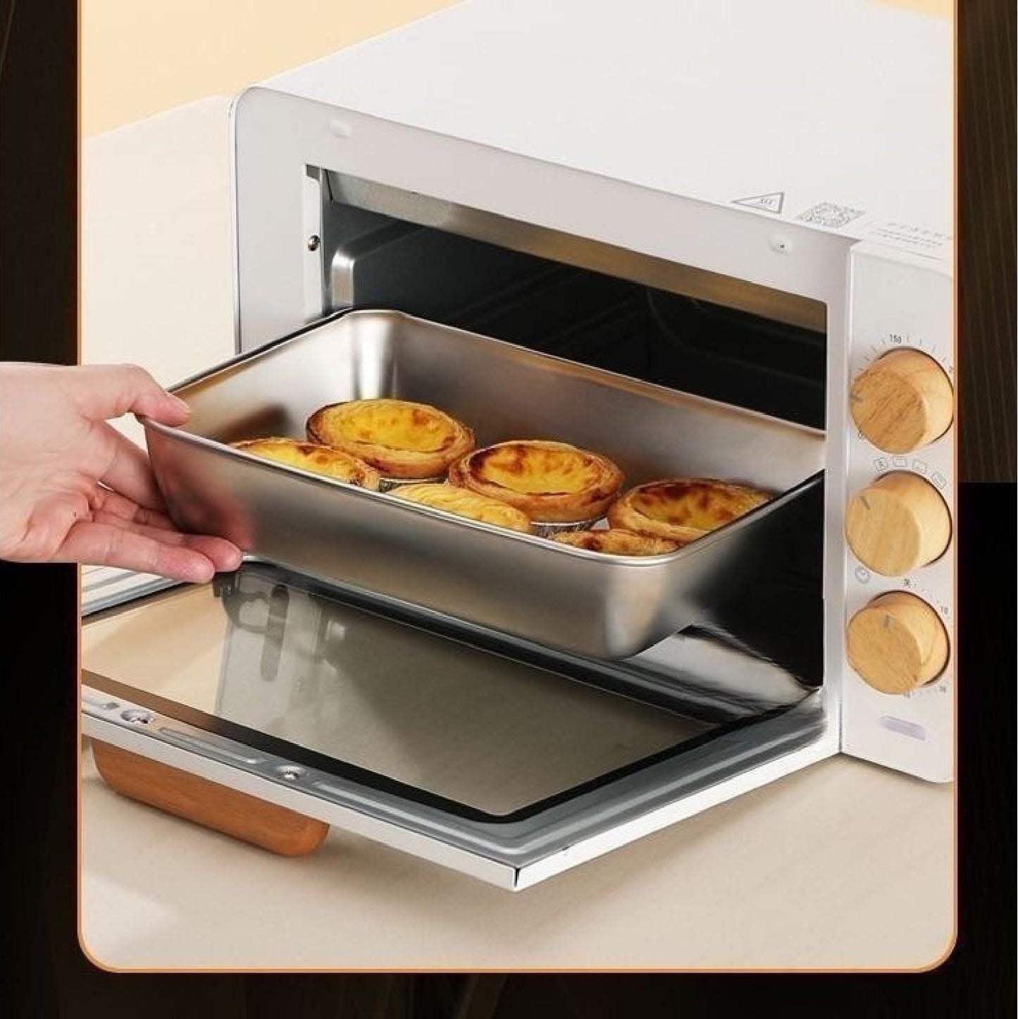 Juego De 2 Cajas Para Tapa De Bandeja De Servicio De Acero Inoxidable.