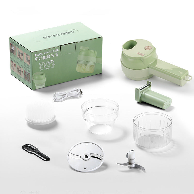 Set de máquina cortadora de verduras portátil y multifuncional 4 en 1