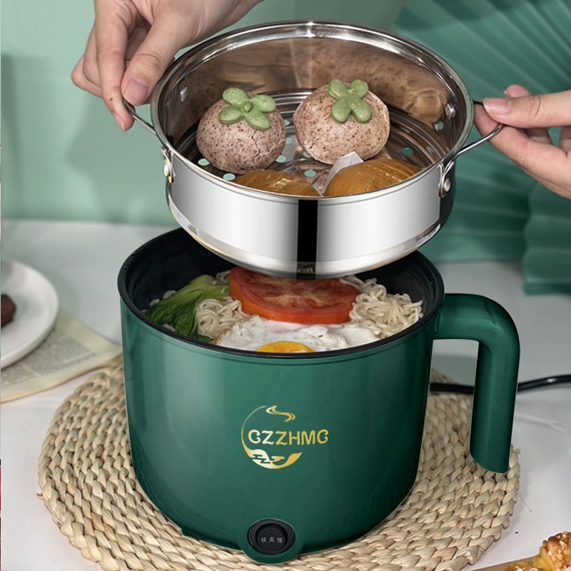 Olla eléctrica mini multifuncional de 2 potencias, incluye bandeja de vapor