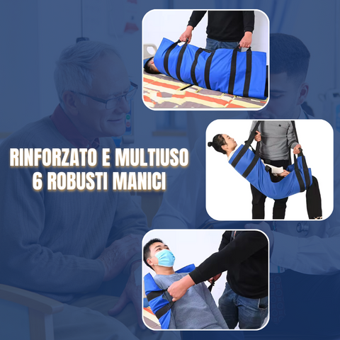 Placa de transferência de pacientes com 6 pegas reforçadas, almofada médica multifuncional para camas, idosos