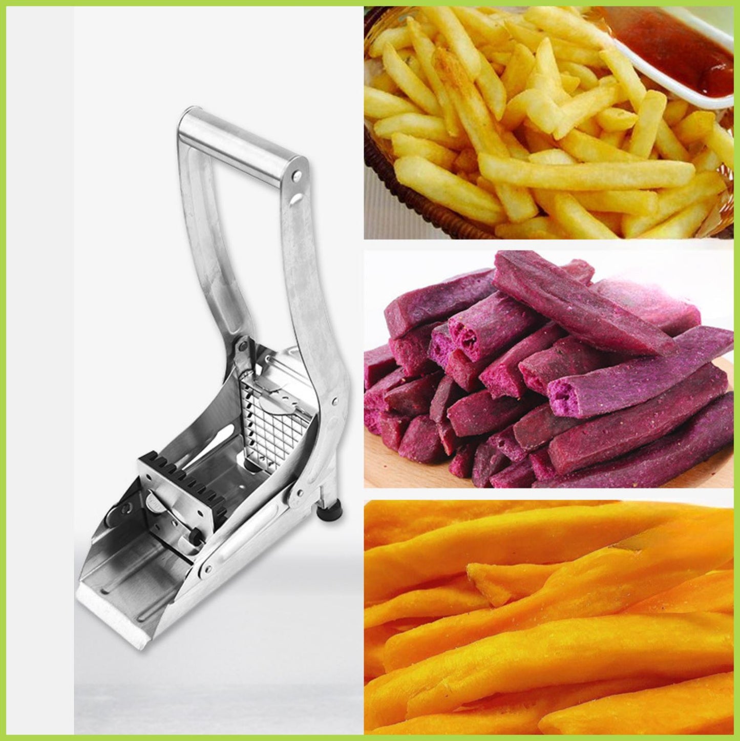 Cortador De Patatas Y Verduras De Acero Inoxidable
