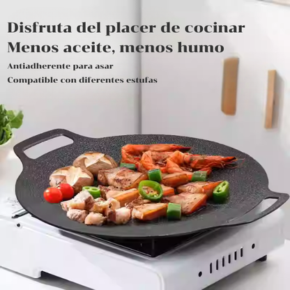 Sartén antiadherente multiusos de 6 capas, se puede utilizar para placas de inducción