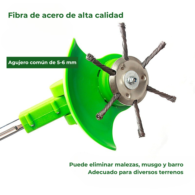 🔹El cabezal del cortacésped tiene 6 ramas tejidas con alambre de acero resistente