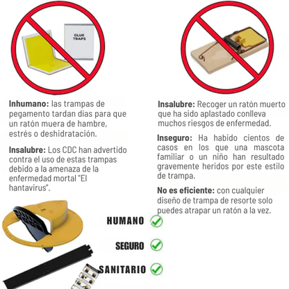 🐭 Trampa para ratones con tapa de cubo: admite hasta 35 ratones