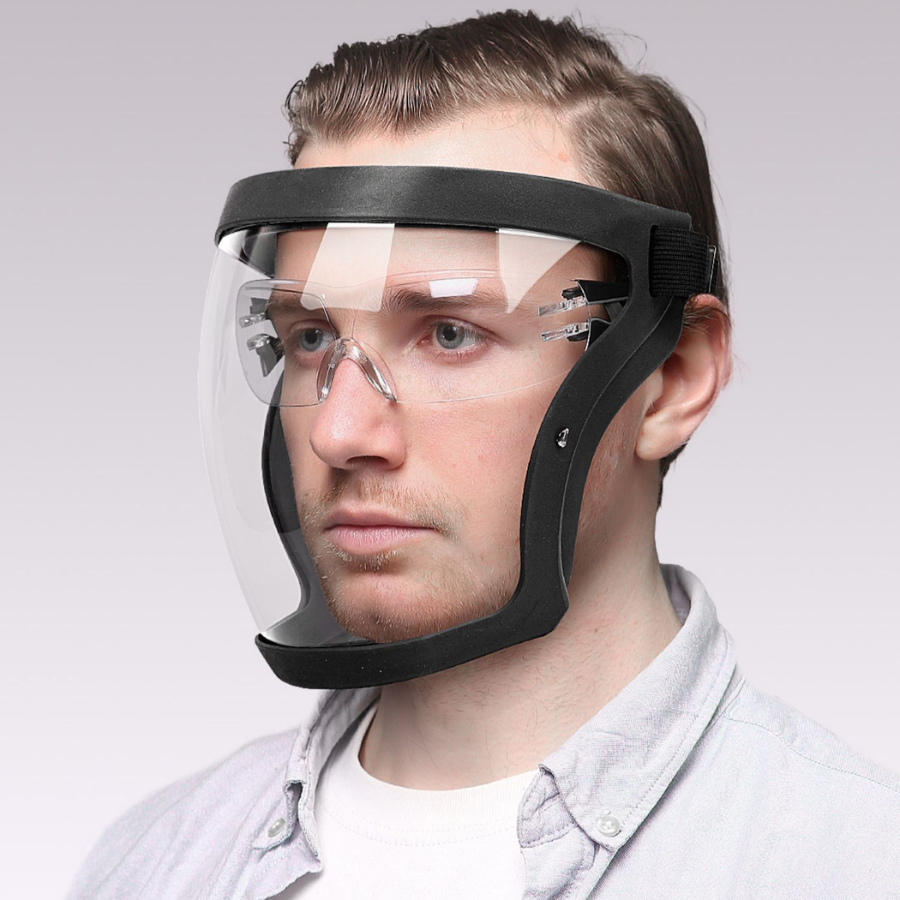 La visera protege la cara, los ojos y las vías respiratorias durante el trabajo