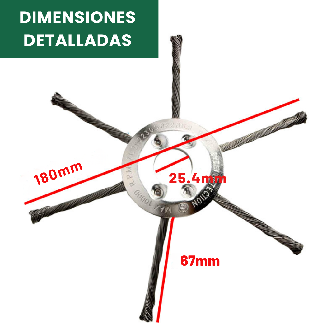 [🔥70% DE DESCUENTO - SOLO HOY] El cabezal del cortacésped tiene 6 bordes de acero inoxidable