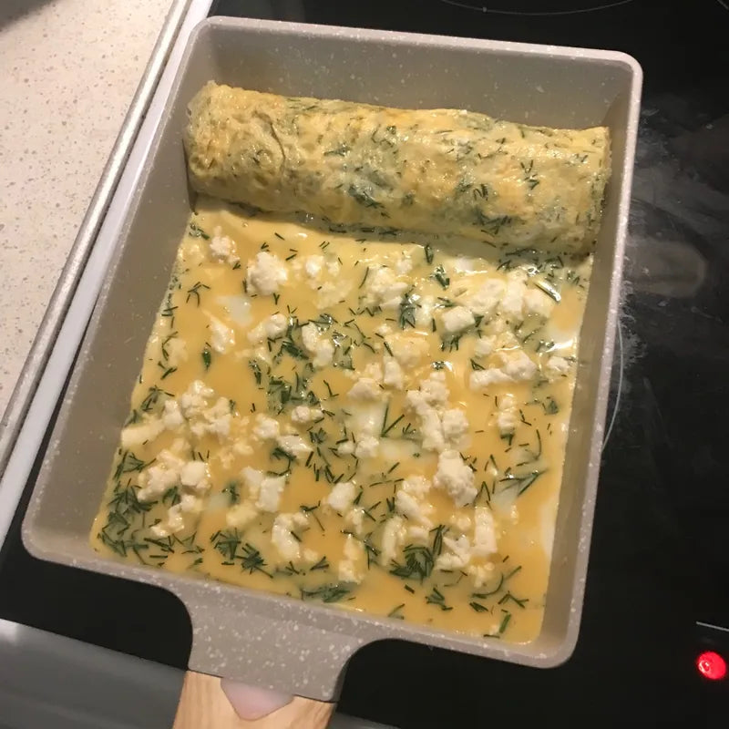 🇪🇸 Sartén cuadrada de piedra multifuncional antiadherente, apta para cocinas de inducción IH