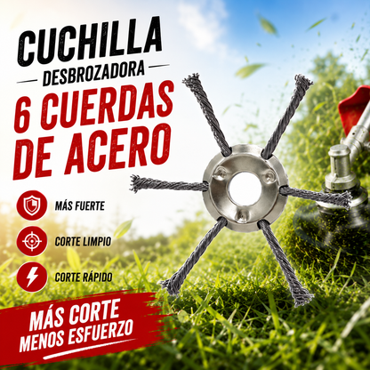 70% OFF| El cabezal del cortacésped tiene 6 ramas tejidas con alambre de acero resistente ✓