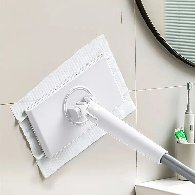 (ppm_yen) Mini Mop con Cambio de Paño, Diseño de Mango de Empujar-Tirar con Toalla Desechable