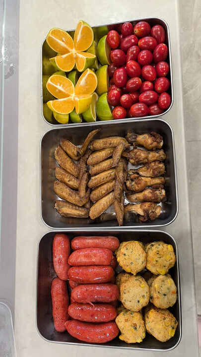 🇪🇸 (Compra 6 + 3 gratis) Cajas para alimentos de acero inoxidable alemán 304