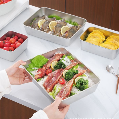 Caixa de armazenamento de alimentos em inox 304 antibacteriana