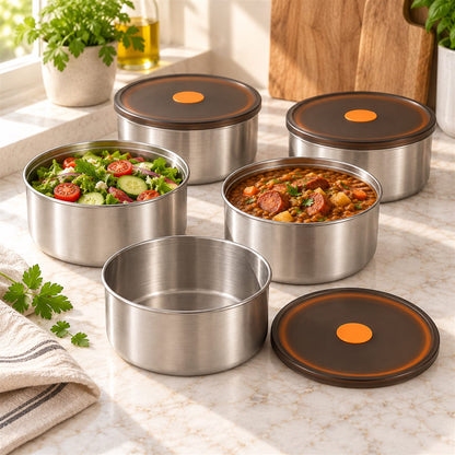 FIAMBRERA PREMIUM DE ACERO INOXIDABLE 304 CON TAPA HERMÉTICA | CAPACIDAD 900 ML