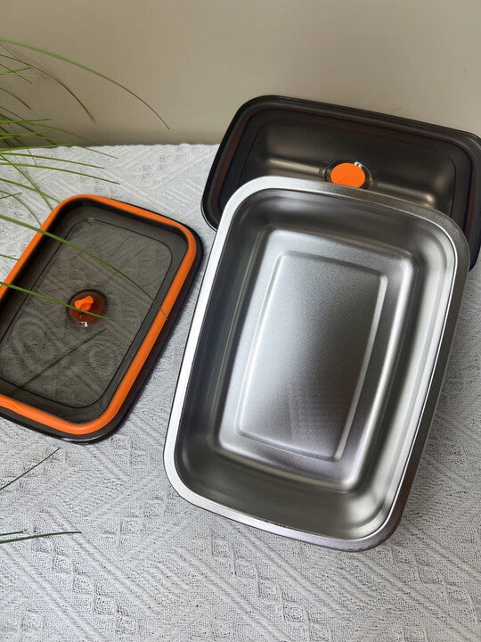 🇪🇸 Recipientes para alimentos de acero inoxidable alemán 316 con tapa al vacío
