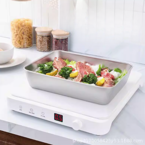 Juego de 3 cajas de acero inoxidable para alimentos