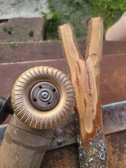 70% DE DESCUENTO | Set de 3 discos de desbaste de acero al carbono resistente para madera (Plano - Curvo - Inclinado)
