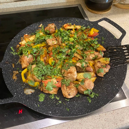 🇪🇸 Sartén de piedra Maifan antiadherente de 6 capas compatible con inducción IH