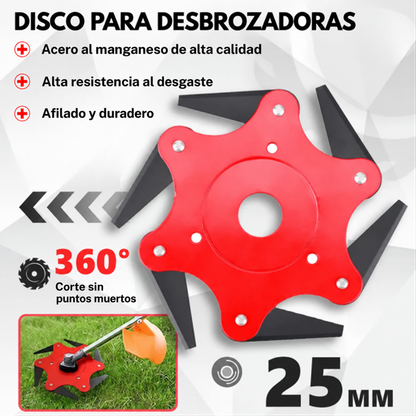 70% DE DESCUENTO | Lama Para Césped Con 6 Dientes De Acero (Accesorios Incluidos) (Bản sao)