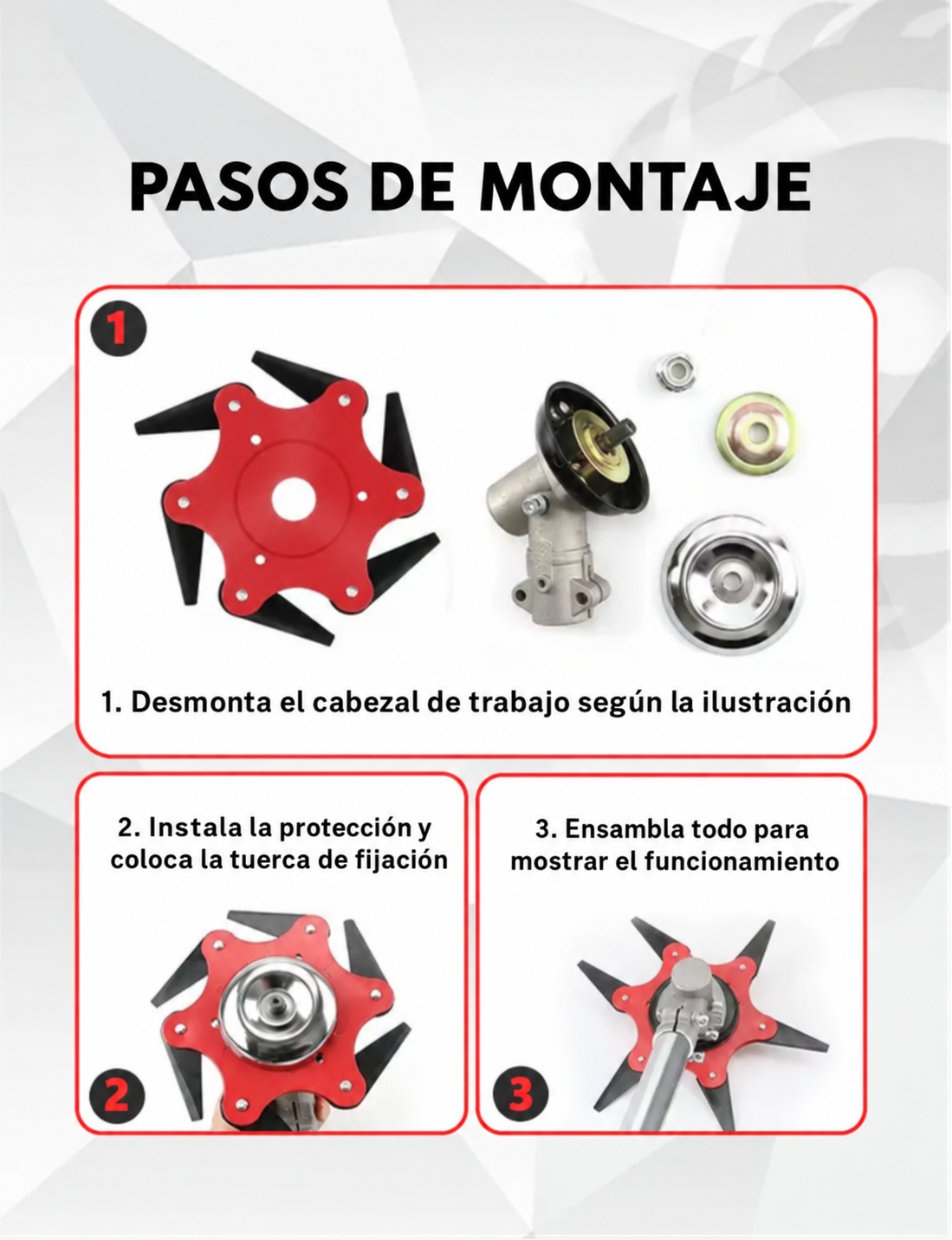 70% DE DESCUENTO | Lama Para Césped Con 6 Dientes De Acero (Accesorios Incluidos) (Bản sao)