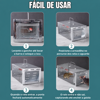 BestSeller™ - Jaula Trampa Humanitaria para Ratas, Ratones y Ardillas Vivas