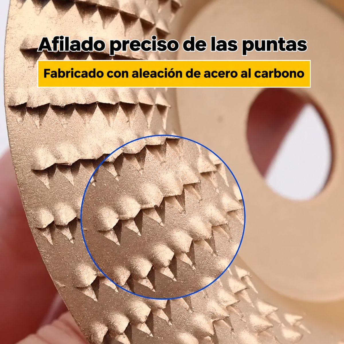 70% DE DESCUENTO | Set de 3 discos de desbaste de acero al carbono resistente para madera (Plano - Curvo - Inclinado)