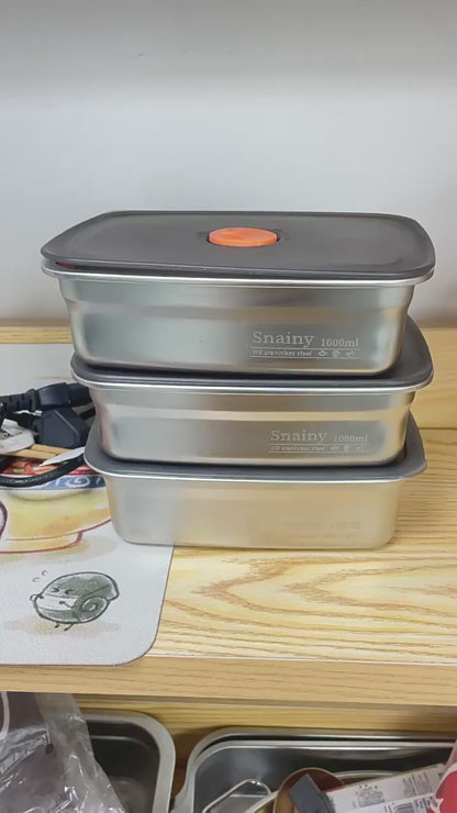 🇪🇸 Recipientes para alimentos de acero inoxidable alemán 316 con tapa al vacío