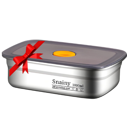🎁 Box de comida al vacío de acero inoxidable antibacteriana 316 (19 x 13,5 x 5,5 cm)