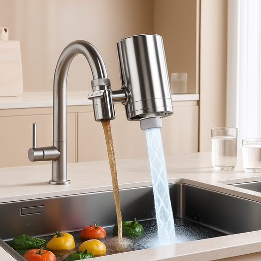 🇪🇸 Filtro de agua de carbón profundo de 0,2 µm de acero inoxidable alemán 304 (X5CrNi18-10)
